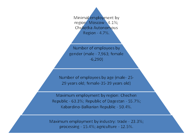 Recordable statistics for 2017 for the informal sector of the economy in the Russian Federation